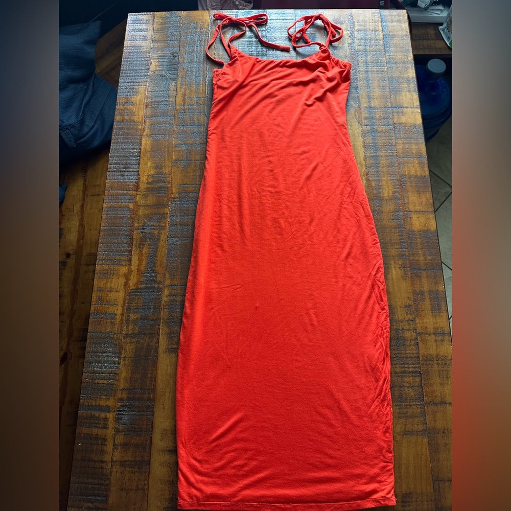 Privacy Please Red Dress with Shoulder Ties